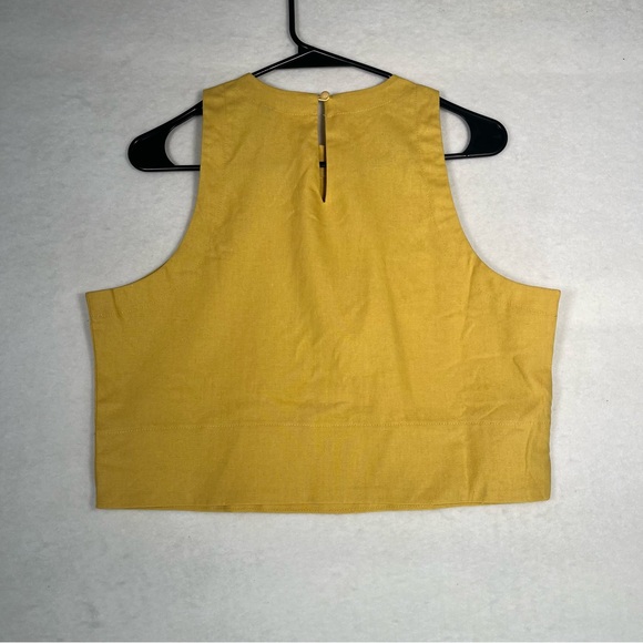 Like New Sleeveless Crop Camisole Top & Pant set, Sunset Yellow, Small - Picture 3 of 7